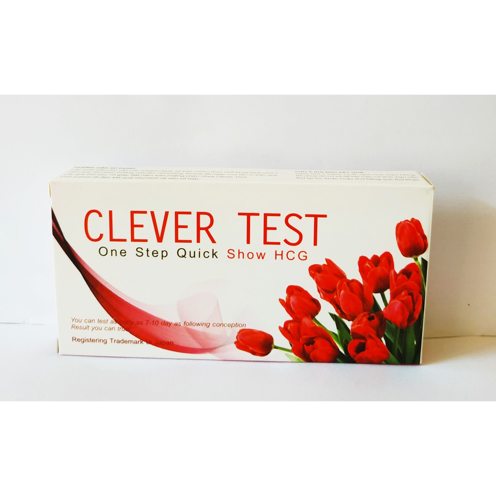 (Có Che Tên) Que Thử Thai Bản To Nhất - Cốc Tay Cầm Chống Bẩn - Phát Hiện Thai Sớm - Chính Xác 100% Clever Test