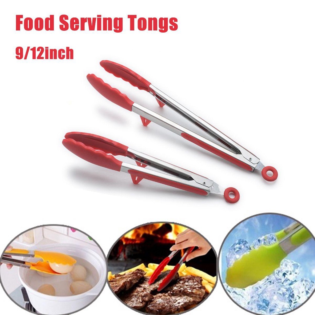 MOCHO Kẹp Gắp Thức Ăn Bằng Thép Không Gỉ Cách Nhiệt Chống Trượt Tiện Dụng Cho Nhà Bếp