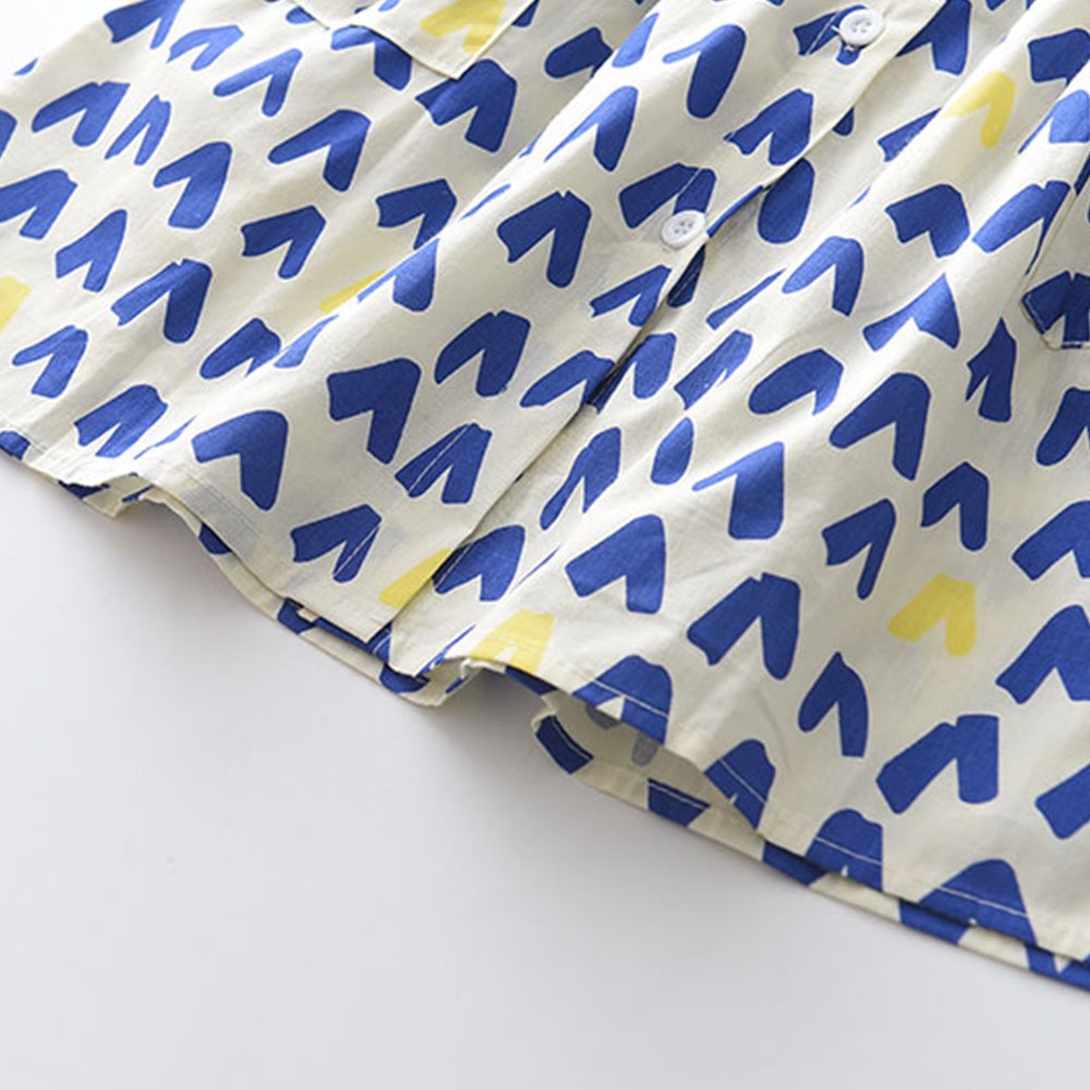 Đầm công chúa BEAR LEADER không tay in họa tiết kiểu trái tim xinh xắn dành cho bé gái