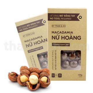 Hạt mắc ca Macadamia Nữ Hoàng đã rang nứt vỏ (125g)