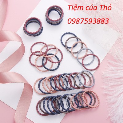 Set 50 dây buộc tóc nhiều màu cho nữ (PK16)