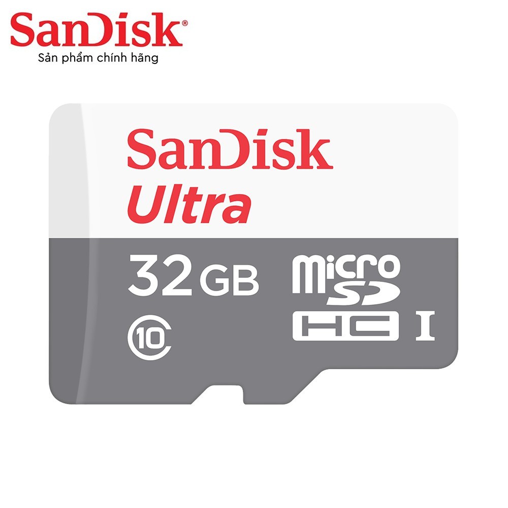 Thẻ nhớ micro SDHC Sandisk Ultra 32GB 80MB/s 533X - Hãng phân phối chính thức