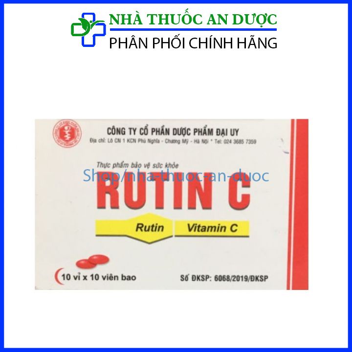 Viên uống Rutin C Rau má hỗ trợ giúp nhuận tràng, giảm táo bón, hỗ trợ giảm nguy cơ bị trĩ - Hộp 30 viên