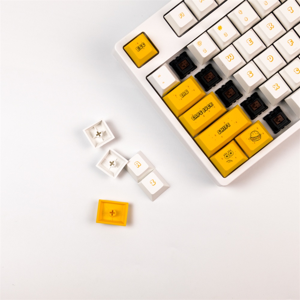 GMK Spongebob keycaps, 127 phím keycaps Cherry Profile DYE-SUB Cá nhân hóa GMK Keycaps cho bàn phím cơ