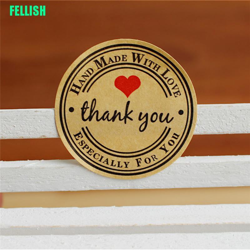 Set 12 / 60 / 120 Miếng Nhãn Dán 38mm In Chữ Thank You Dùng Cho Tiệc Cưới