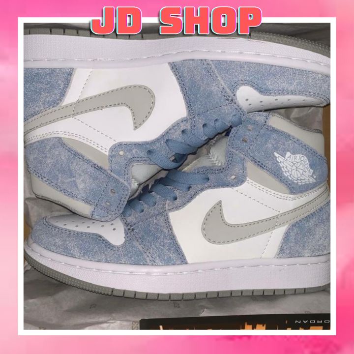 Giày Jordan 1 cao cổ Hyper Royal xanh nỉ, Giày JD1 xanh nỉ cổ cao siêu hot 2021 Full Box Bill | BigBuy360 - bigbuy360.vn