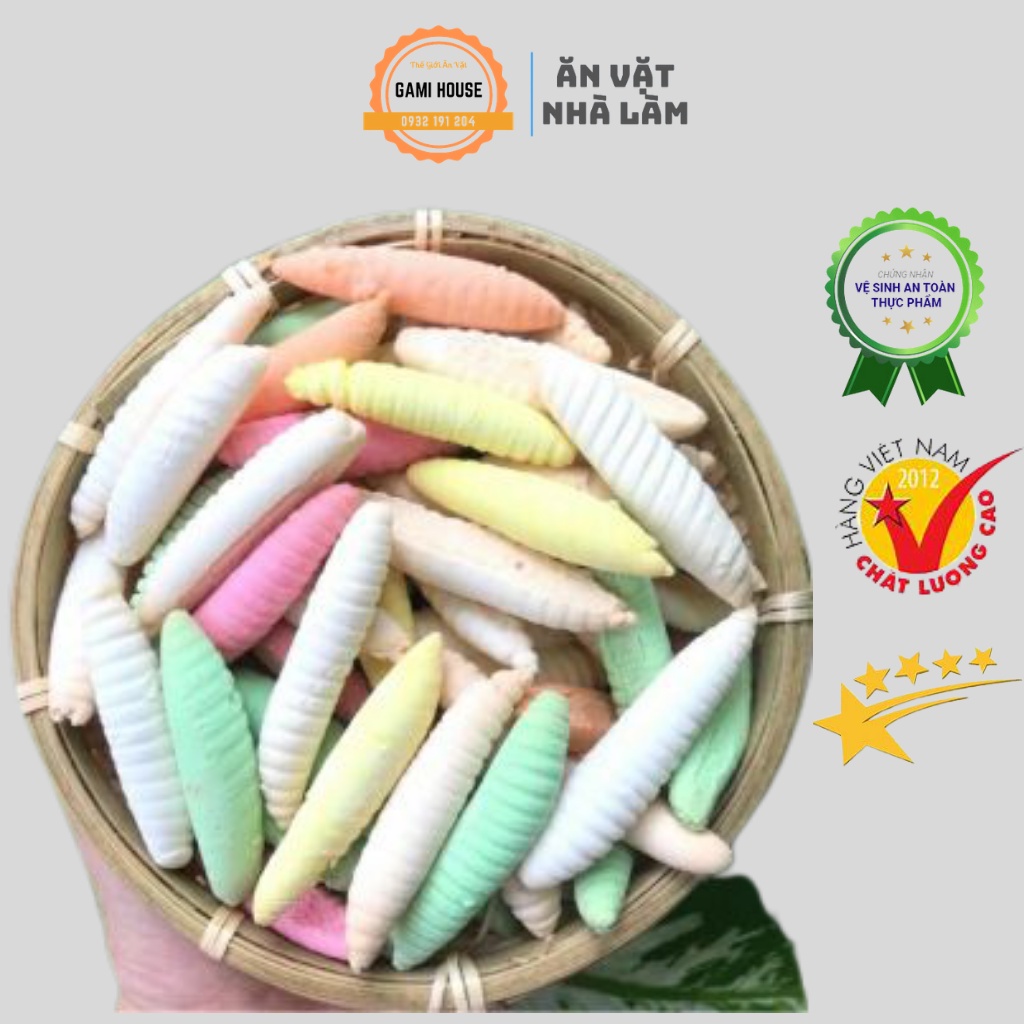 Bánh Con Sâu-Bánh Đuông Dừa- Bánh Của Tuổi Thơ Thơm Ngon Ăn Là Ghiền Mãi Hũ 350g - Đồ Ăn Vặt Nhà Làm