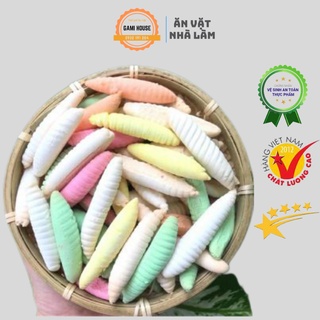 Bánh Con Sâu-Bánh Đuông Dừa- Bánh Của Tuổi Thơ Thơm Ngon Ăn Là Ghiền Mãi Hũ 350g - Đồ Ăn Vặt Nhà Làm