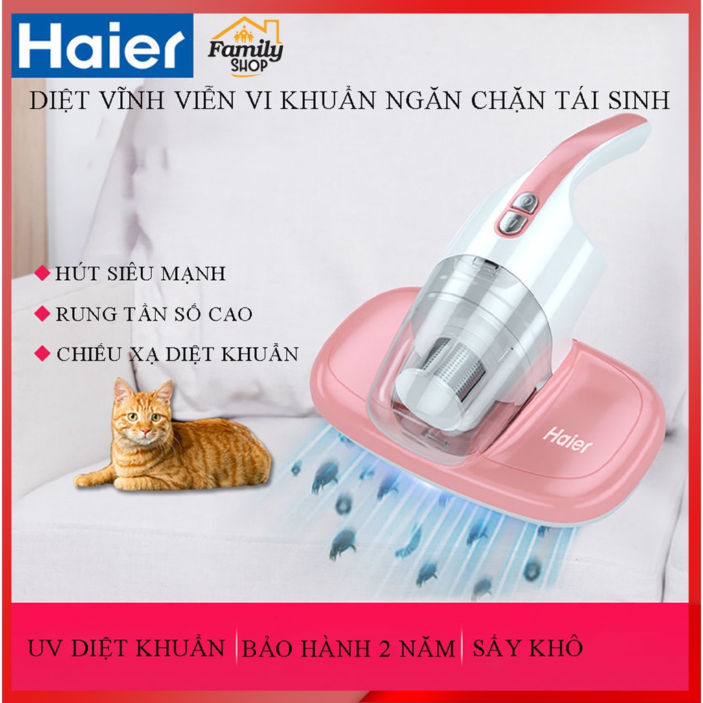 Máy hút bụi giường nệm diệt khuẩn tia UV Haier an toàn, hiệu quả. Máy hút bụi cầm tay