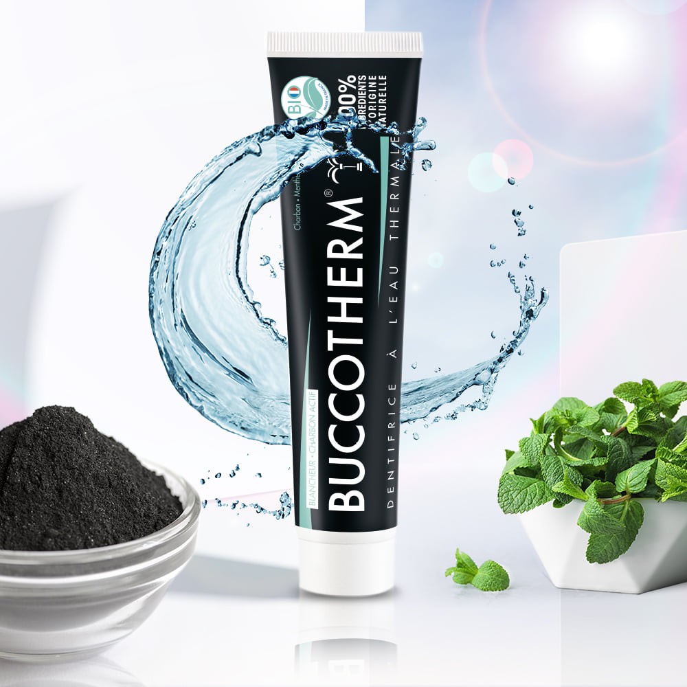 Kem đánh răng hữu cơ than hoạt tính Buccotherm 75ml