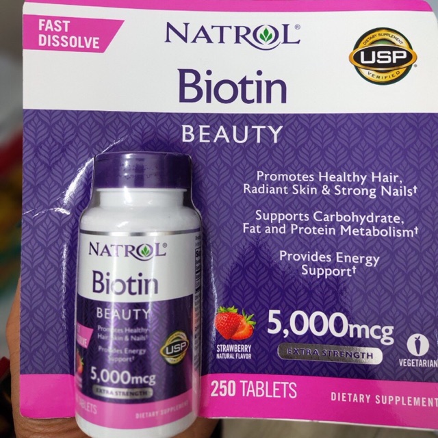 Viên ngậm Biotin beauty Natrol