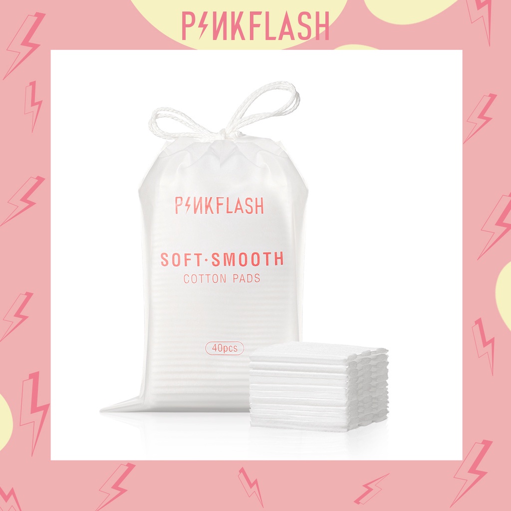 Bông tẩy trang PINKFLASH 100% Cotton kết cấu tự nhiên mềm mịn