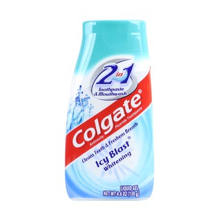 Kem đánh răng kèm súc miệng làm trắng răng Colgate 2 in 1 Whitening Icy Blast, Mouthwash, Whitening 130g