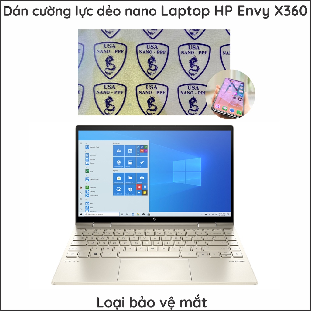 Dán màn hình cường lực dẻo nano Laptop HP Envy X360 2021 13.3 inch siêu bảo vệ