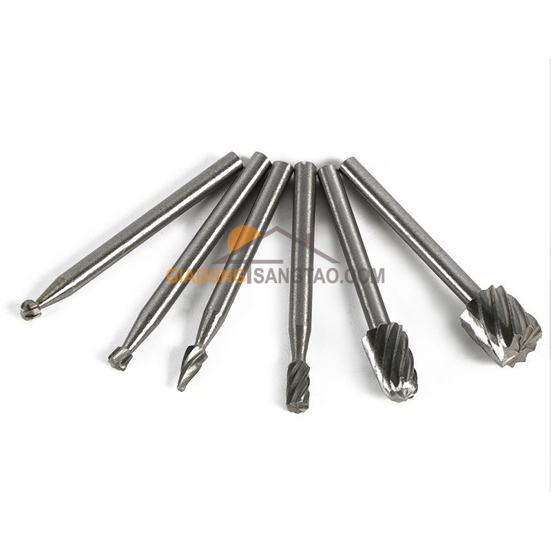Bộ chạm trổ gỗ nhựa 6 mũi