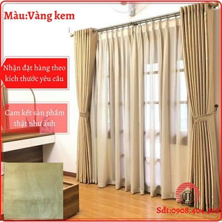 [FREESHIP 50K]Rèm cửa sổ màu vàng kem,rèm cản sáng chống nắng giá tốt