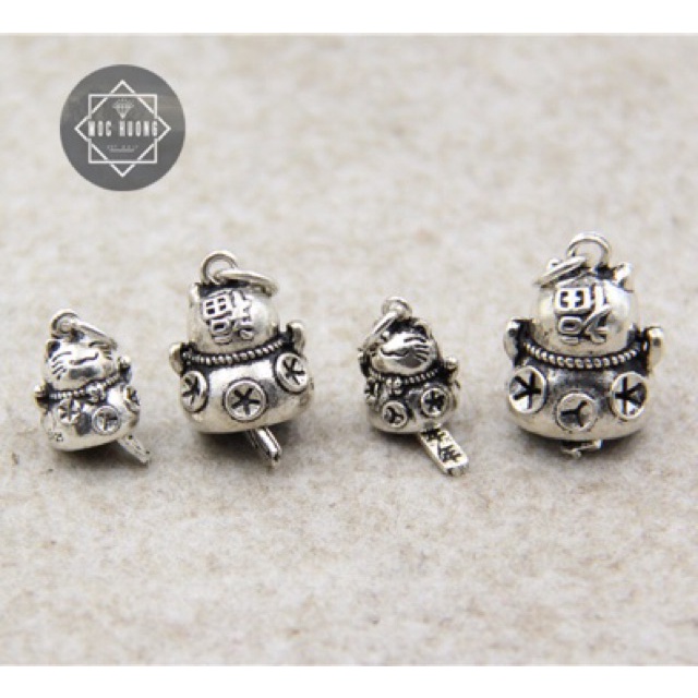 [GIÁ SỈ] Charm mèo thần tài bạc - Hàng bạc loại 1 siêu đẹp PH614