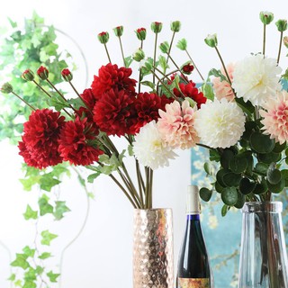 Hoa thược dược kép - hoa lụa dòng cao cấp