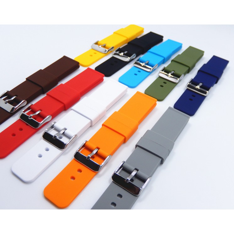 Dây Đeo Đồng Hồ Bằng Silicone 14mm 16mm 18mm 20mm 22mm 24mm