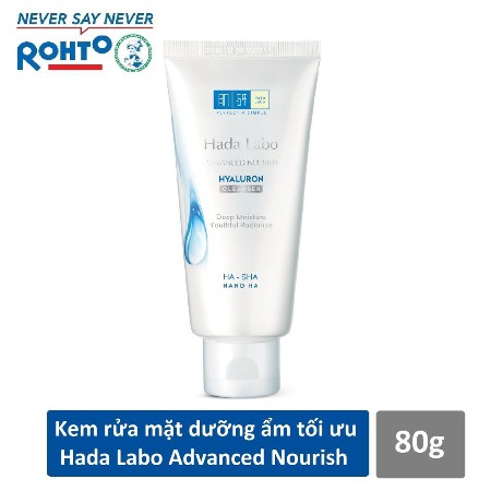 Kem rửa mặt dưỡng ẩm tối ưu Hada Labo Advanced Nourish Cleanser 80g