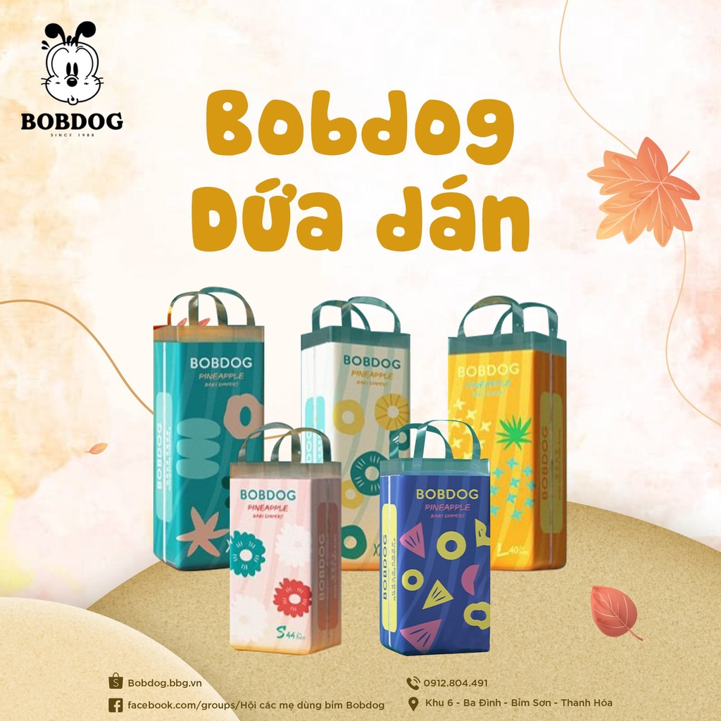 Tã Dứa dán Bobdog size S44/M42/L40/XL38 miếng