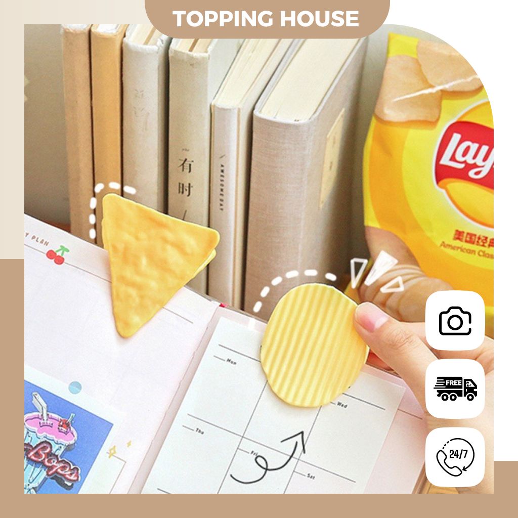 Kẹp giấy hình khoai tây chiên dễ thương trang trí sáng tạo - Topping House - DC12