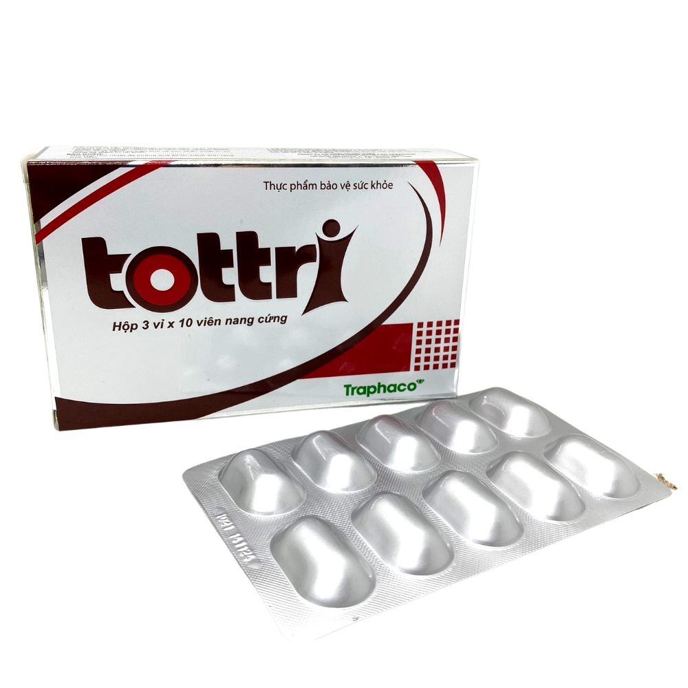TOTTRI - Traphaco - Cải Thiện Trĩ Nhanh- Phòng, Ngăn Ngừa Trĩ Tái Phát- Hộp 30 viên-gel bôi 30g bôi trĩ dùng cho trĩ