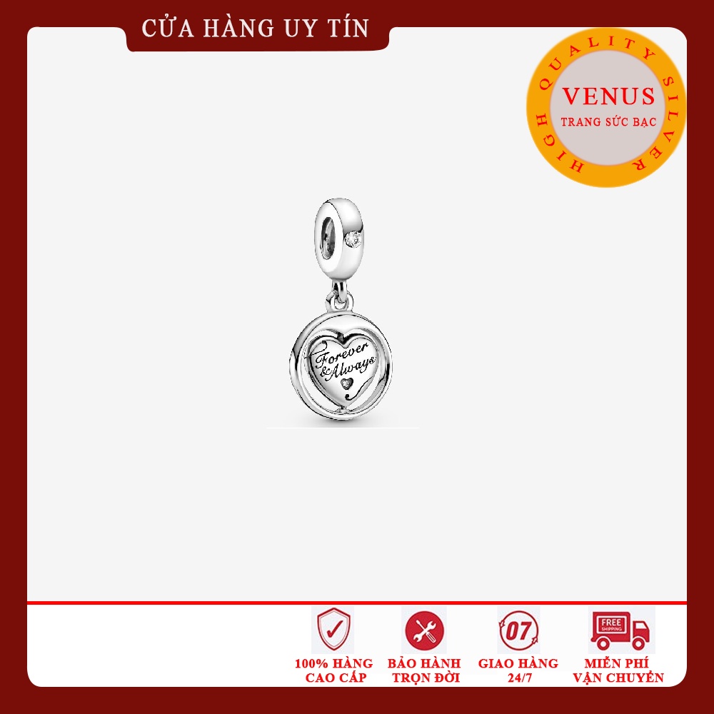 [Charm bạc 925 cao cấp] Charm treo tròn xoay- Mã sản phẩm VENUSVAL