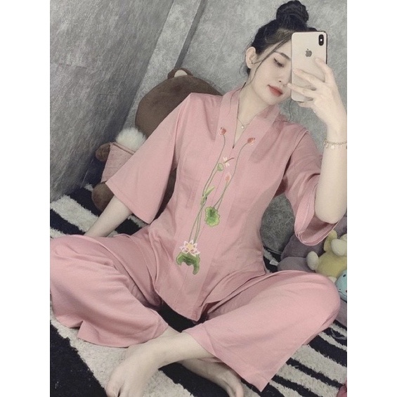 đồ lam đi chùa thiết kế hot nhất hiện nay, kín đáo thanh lịch sang trọng size dưới 60kg, giá tận xưởng freeship