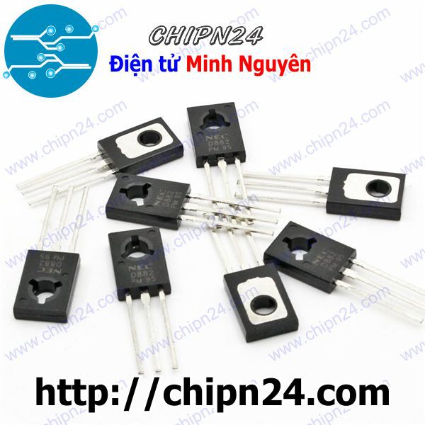 [10 CON] Transistor D882 TO-126 NPN 3A 40V (2SD882 882)