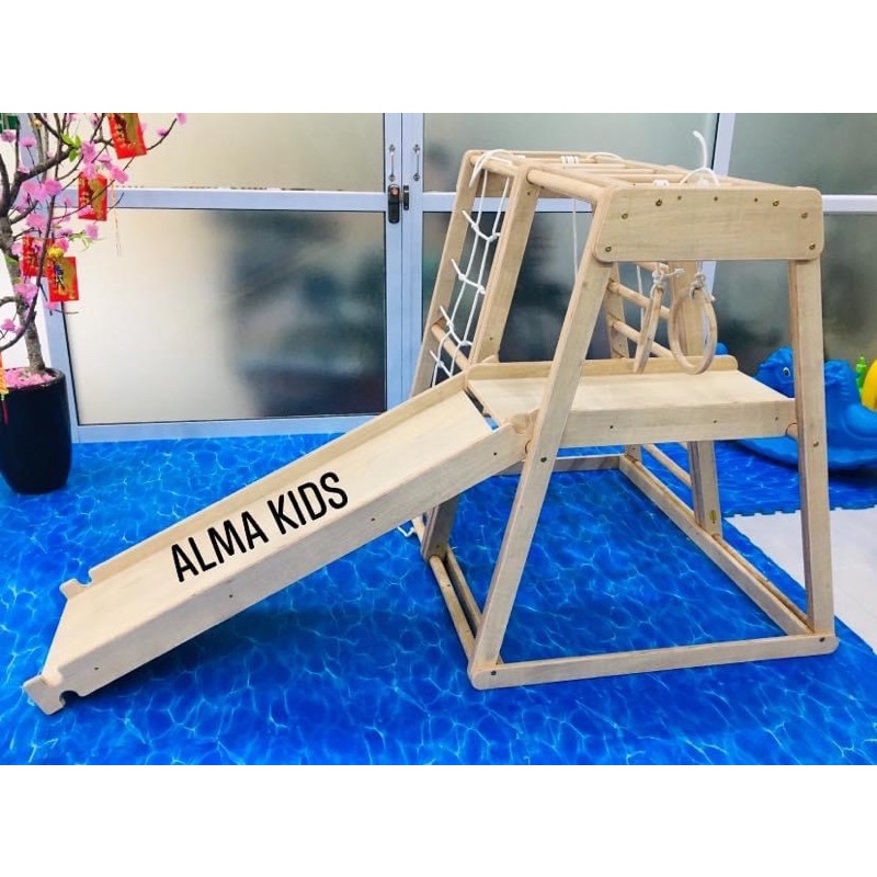 Xà Đu Đa Năng Khung Vận Động Cho Bé Xà Đu Gỗ
