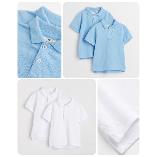 Áo polo H&M bé trai 1,5-8 tuổi  chất cá sấu