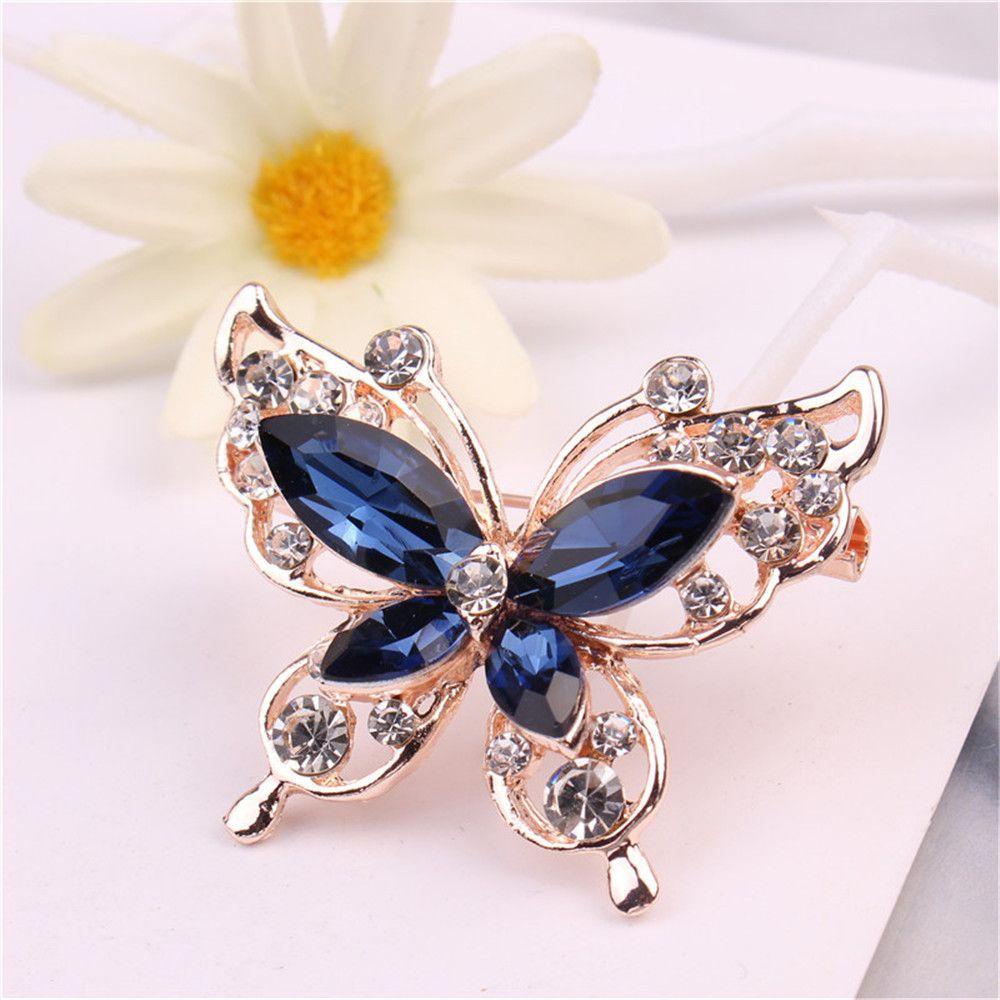 ROWANS Cài Áo Hình Bướm Đính Đá Thời Trang