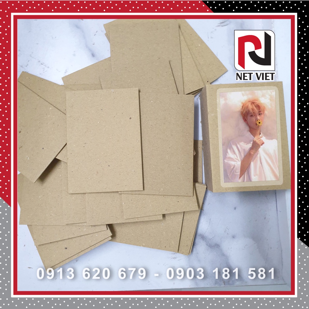 Carton lạnh 50 - 100 tấm carton A7, 3 lớp làm bìa sổ tay, sổ note, bìa cứng, bìa menu, đồ handmade - A7: 10.5cm x 7.5cm