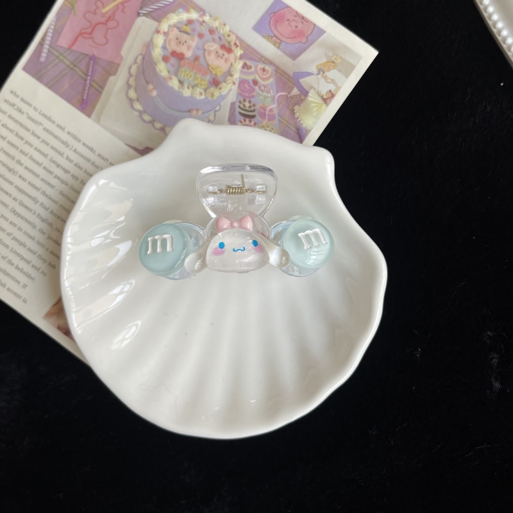 Kẹp Tóc Móng Vuốt Màu Đậu M Trong Suốt Đơn Giản Cho Nữ