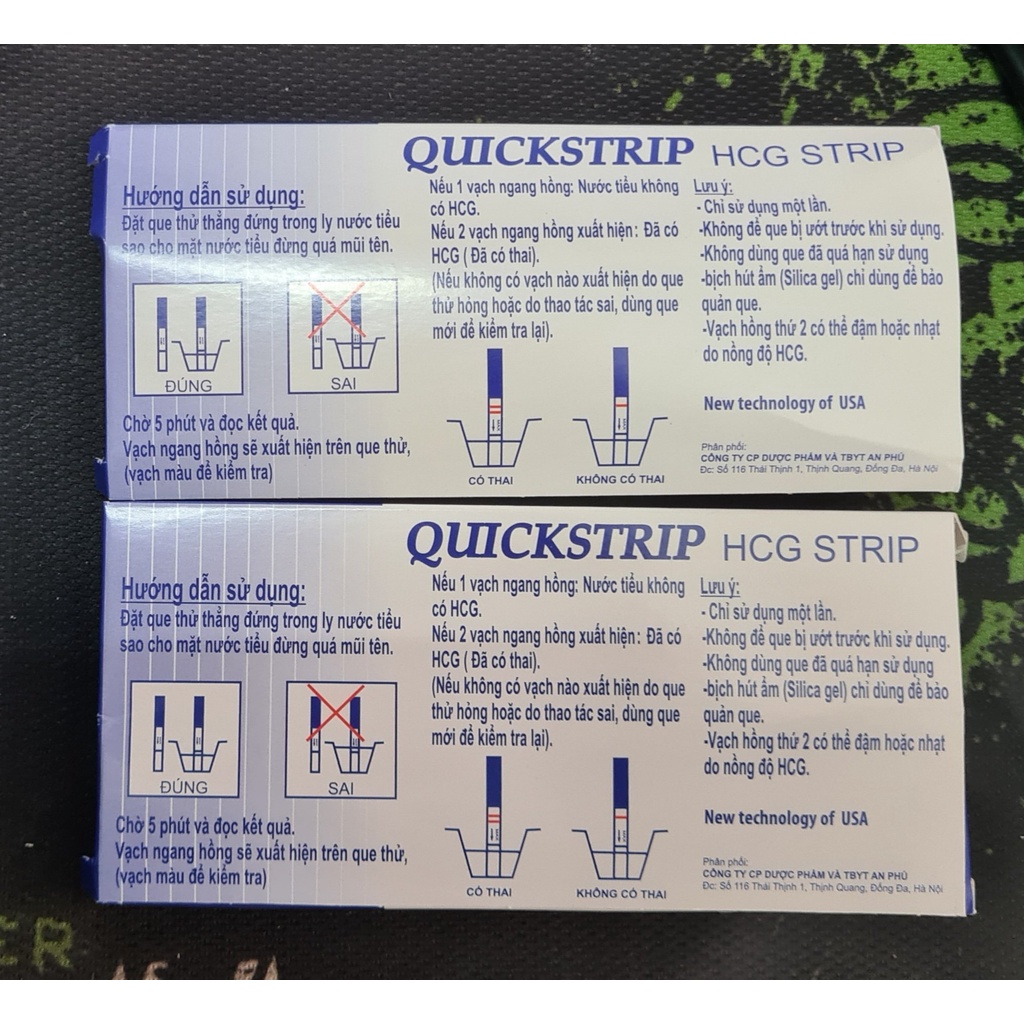 Que thử thai QUICKSTRIP (Hộp 1 que) -  HCG Strip