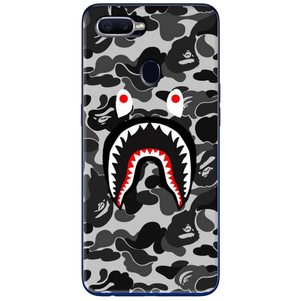 Ốp lưng Oppo F9 - Bape Xám Đen