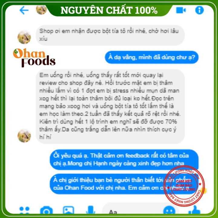 Bột Tía Tô Ohan Green Cao Cấp Organic 100%,Sấy Lạnh Nhật Bản Hỗ Trợ Giảm Cân Xóa Nám Đẹp Da,50 gram,Freeship