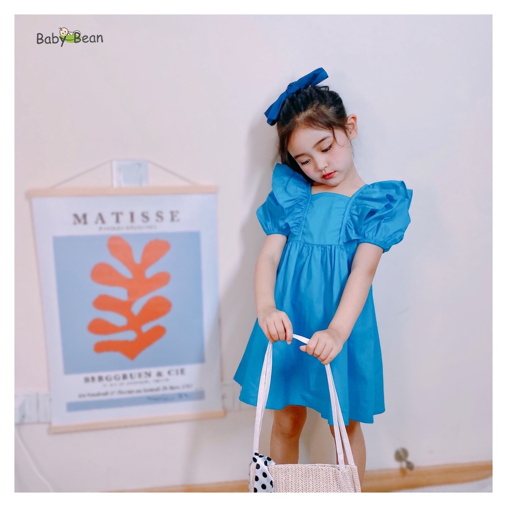 Đầm Cotton Tay Cánh Tiên Tiểu Thư Bé Gái BabyBean