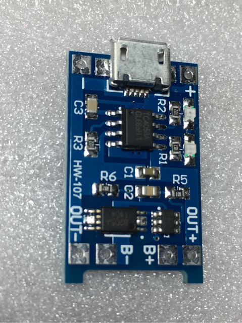 Mạch Sạc Pin Li-ion 18650 3.7V Có Bảo Vệ.Mạch Sạc Pin 1S.