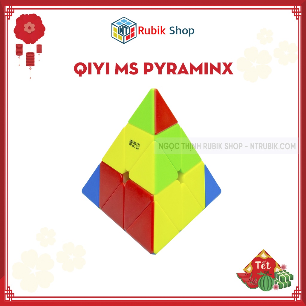 [Siêu hot] Rubik Pyraminx QiYi MS 2020 stickerless (Có nam Châm- Hãng Mod M)