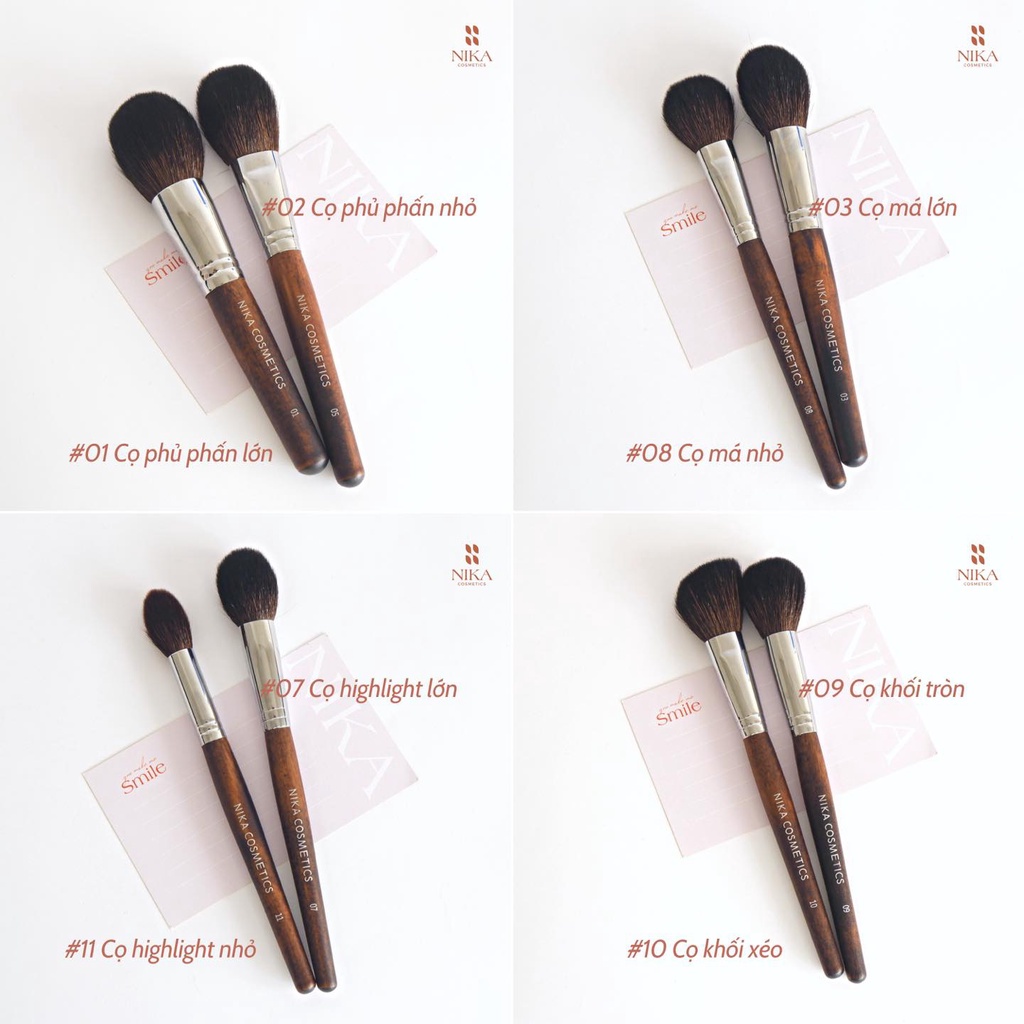 Bộ cọ make-up chuyên nghiệp Nika Cosmetics Brush Set