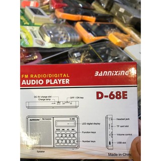 Đài radio FM D68E,có thẻ nhớ usb, tặng thêm pin, bắt sóng khỏe