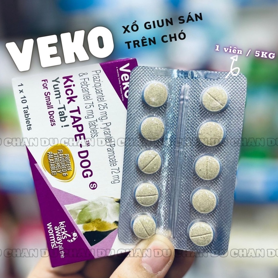 VIÊN NHAI VỊ THỊT DỄ ĂN CHO CHÓ - DIỆT GIUN TRONG ĐƯỜNG RUỘT CHO CHÓ