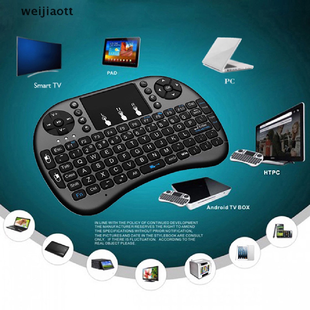 weijiaott Mini 2.4G Wireless Keyboard Fly Air Mouse Touchpad For Android Smart TV Box PC  WT