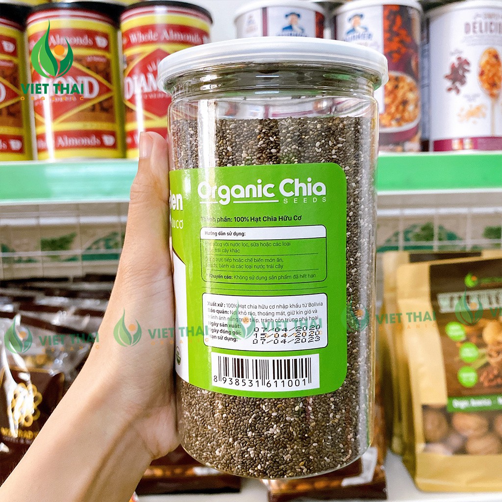 Hạt chia đen [ CHẤT LƯỢNG ] Hạt chia Bolivia hữu cơ ( Gói 500gr )