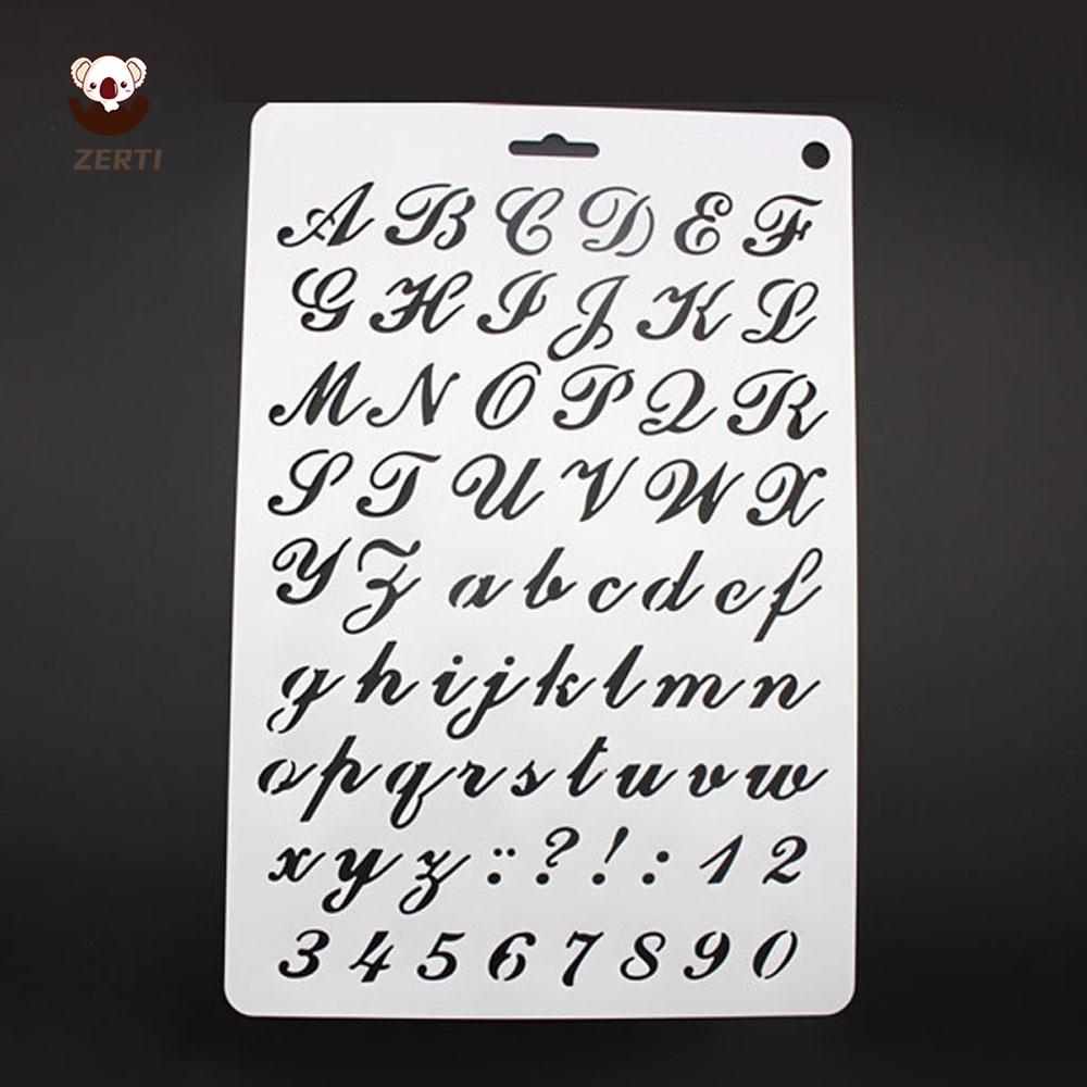 Khuôn Nhựa Dập Nổi Hình Chữ Cái Và Chữ Số Xịt Trang Trí Diy