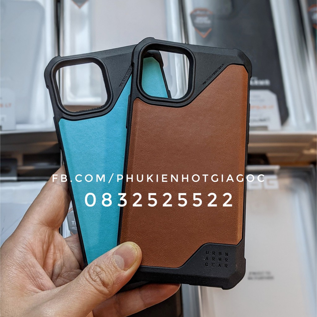 Ốp lưng dẻo TPU lưng da chống shock bảo vệ UAG Metropolis LT Iphone 12 Pro max / 12 Pro / 12 / 12 Mini