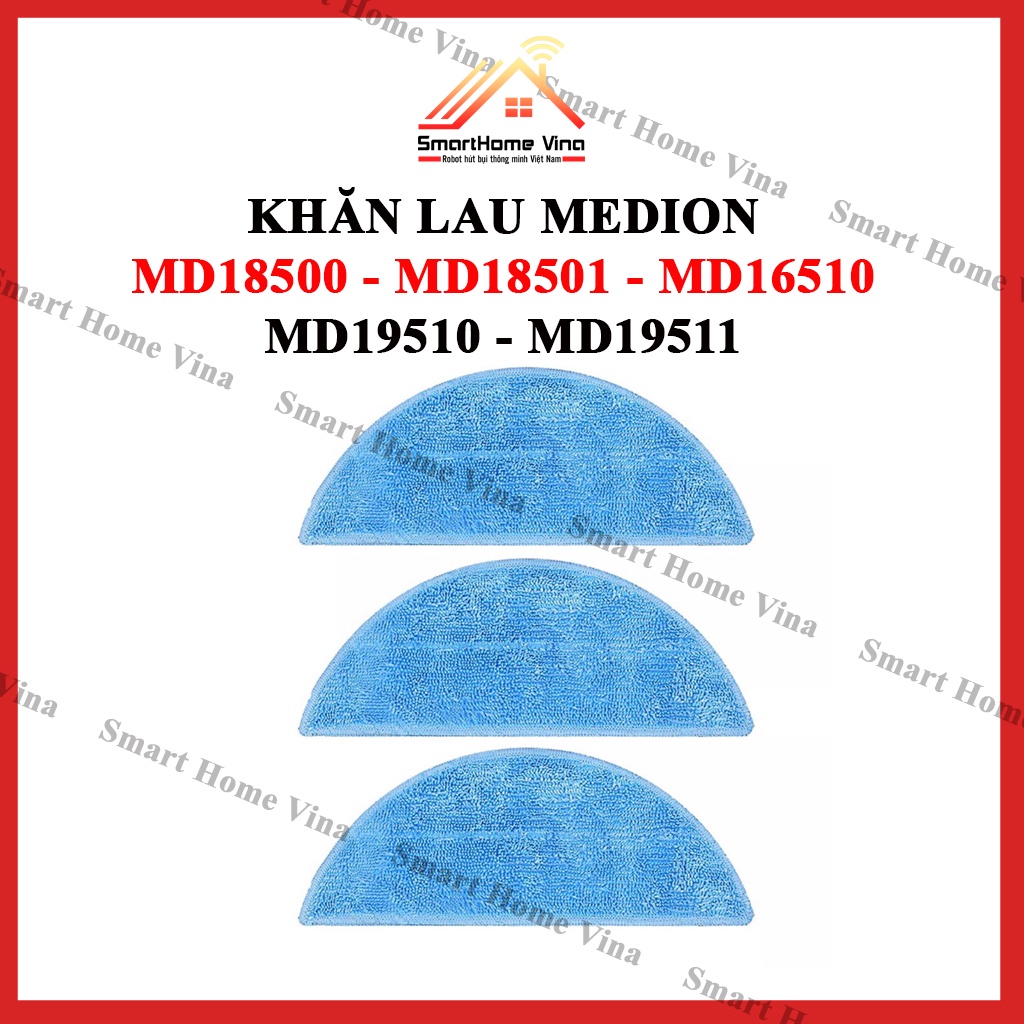 Phụ kiện robot hút bụi Medion MD18500, MD18501, MD19510, MD19511,MD16510. Khăn lau, lọc bụi, chổi cạnh.