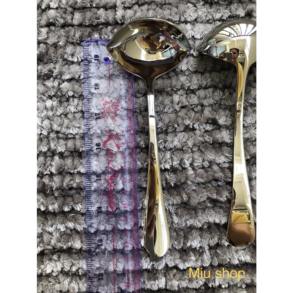 Muôi/Vá mỏ vịt múc trân châu, cốt sữa dừa , nước mắm inox 304 hàng xuất dư